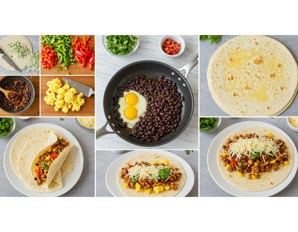 Breakfast Burritos with Black Beans