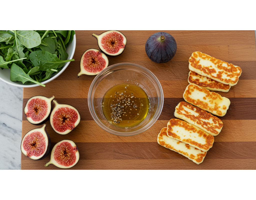 ingredient Spiced Honey-Glazed Halloumi & Fig Salad