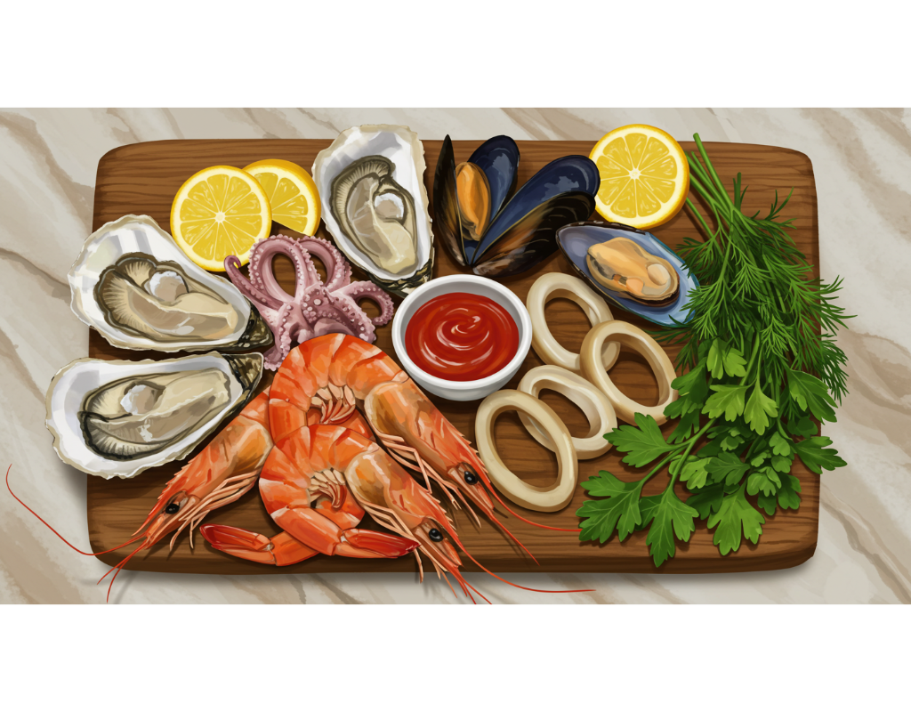 Seafood cocktail platter