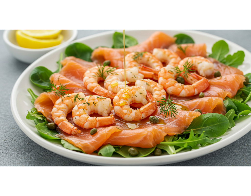 Smoked Salmon with Prawns