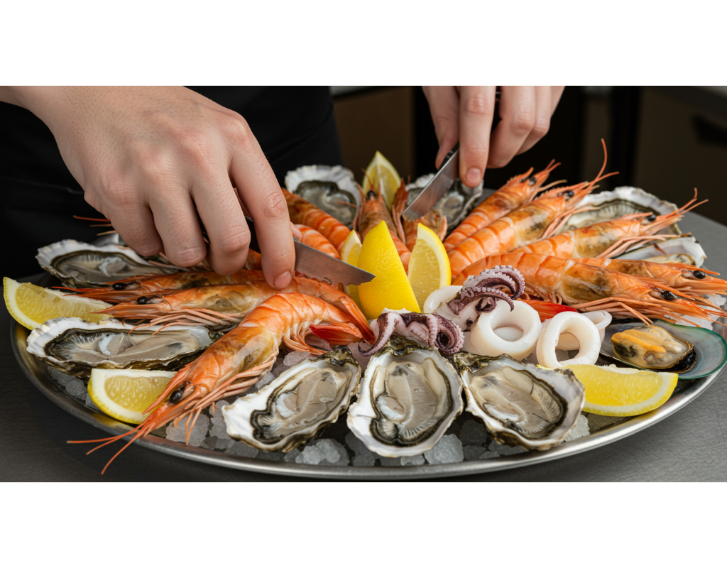 Seafood cocktail platter