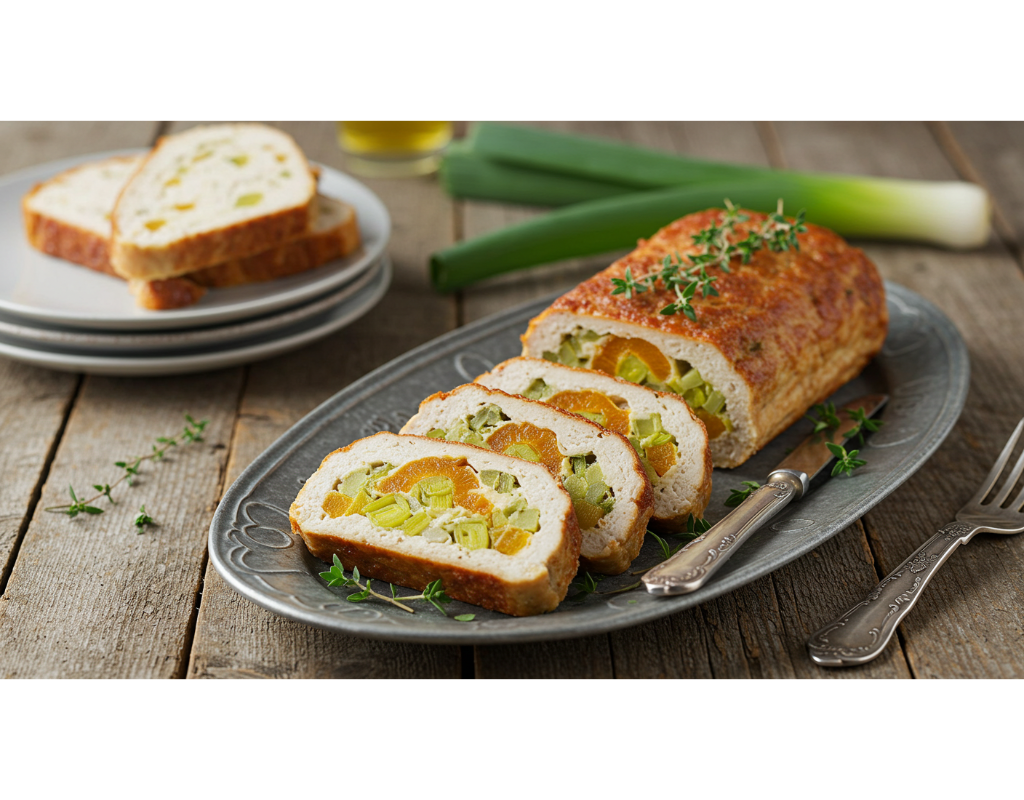 Chicken Terrine with Leeks and Apricots