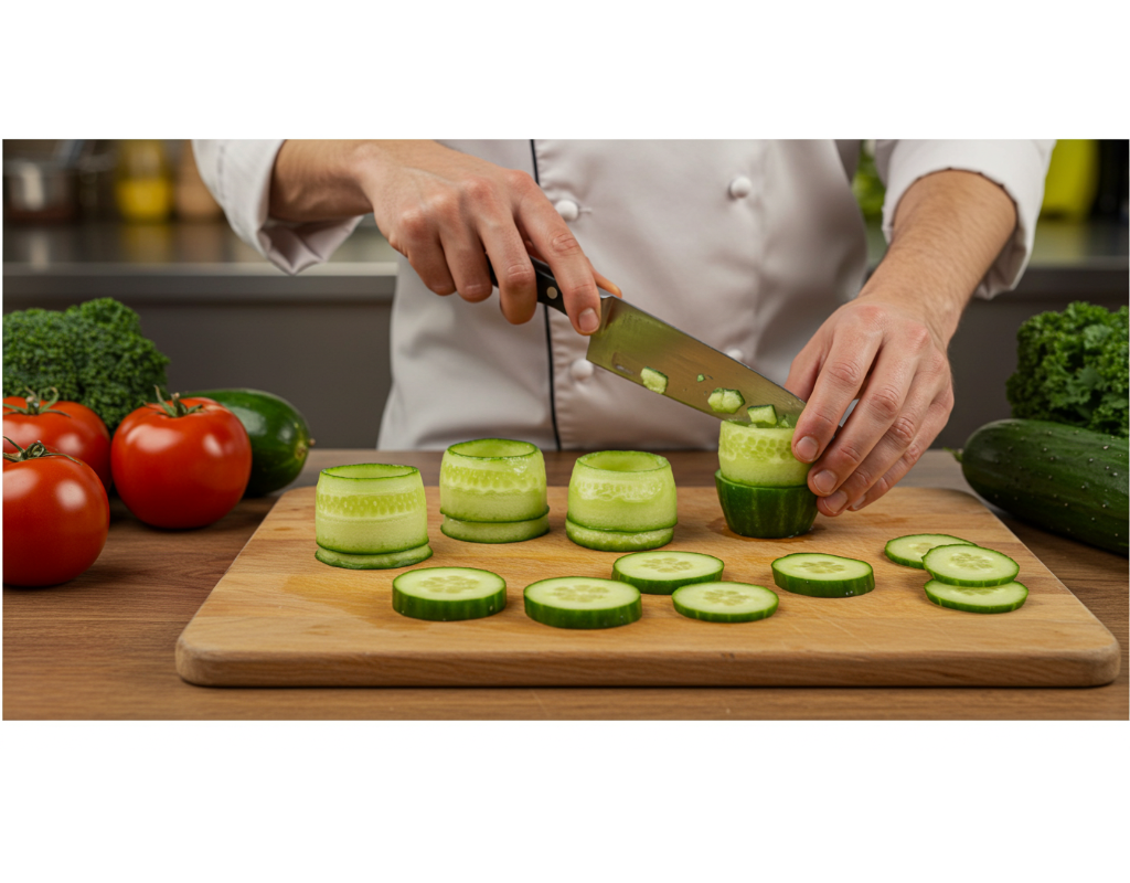 Cucumber Prawn Cocktail Cups