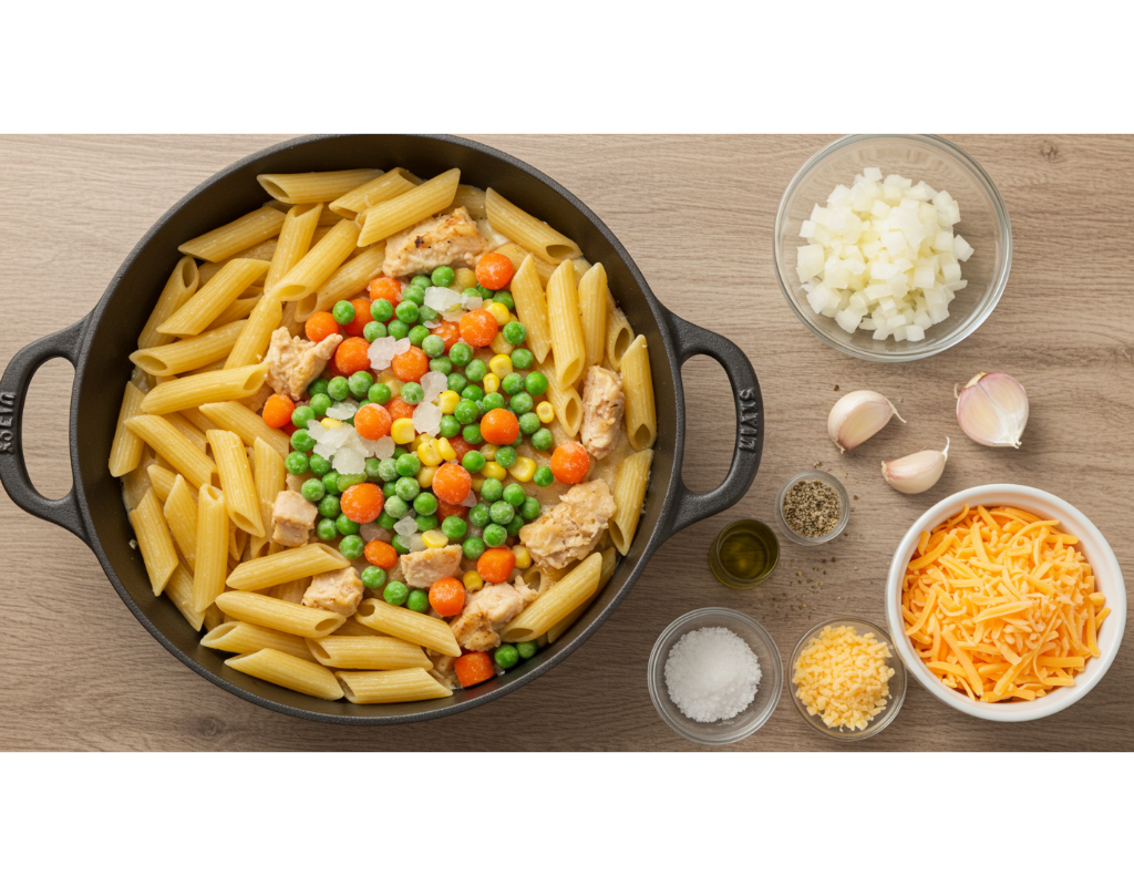 Chicken Pot Pie Pasta