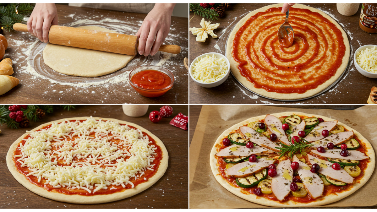 Christmas Leftovers Pizza