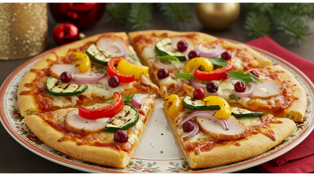 Christmas Leftovers Pizza
