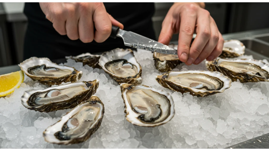 Oysters with Apple Horseradish Dressing