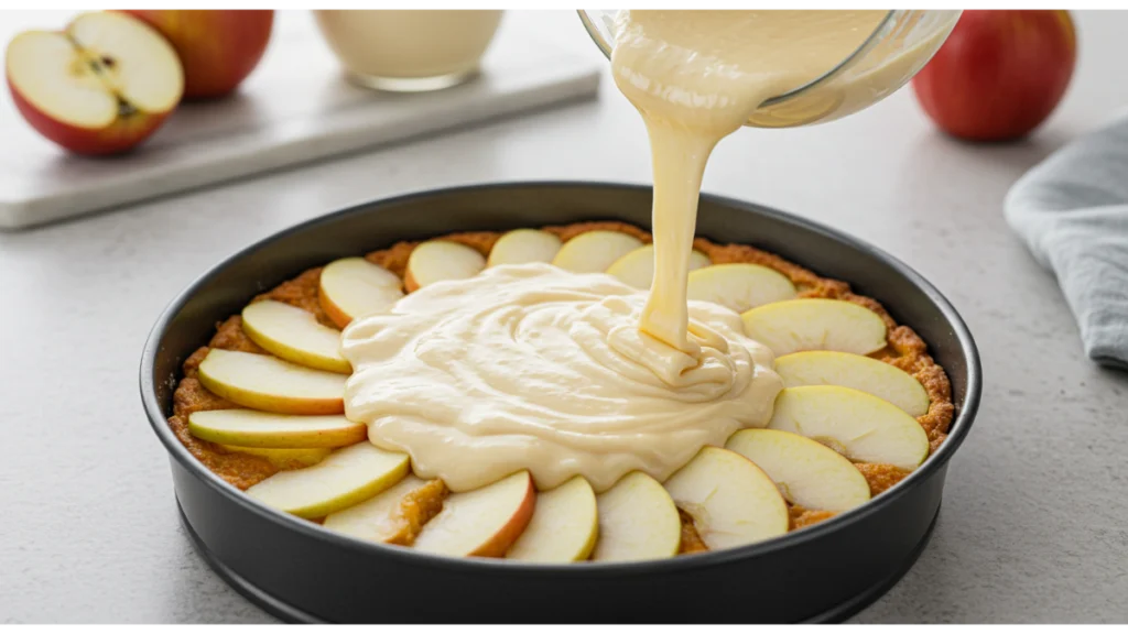 Vegan upside-down apple cake