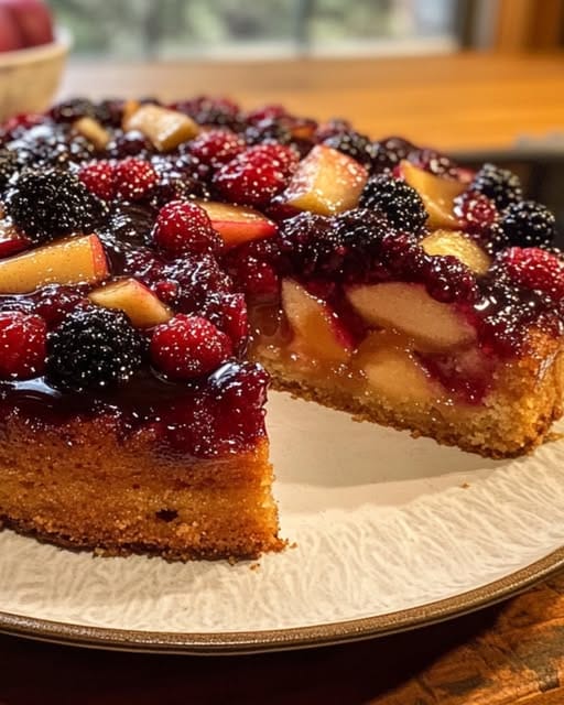 Berry & Apple Upside Down Bundt Cake