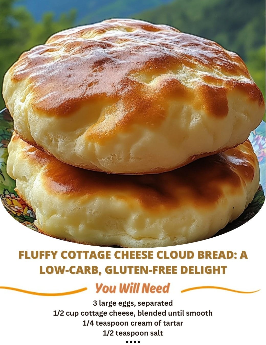 Fluffy Cottage Cheese Cloud Bread