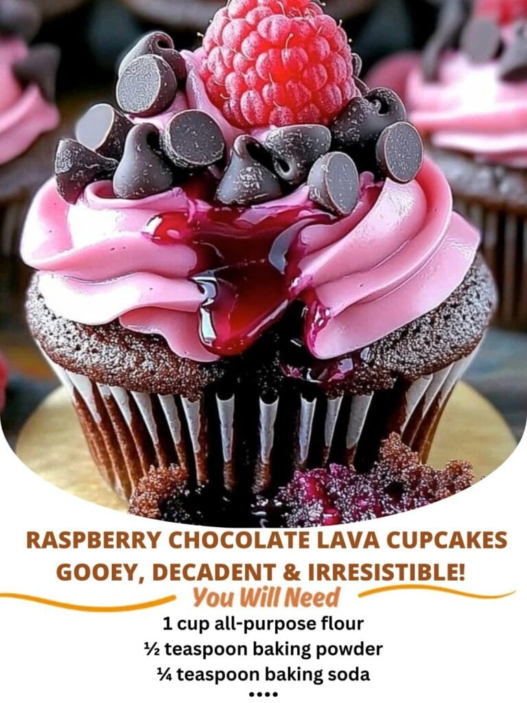 Raspberry Chocolate Lava Cupcakes Gooey, Decadent & Irresistible!