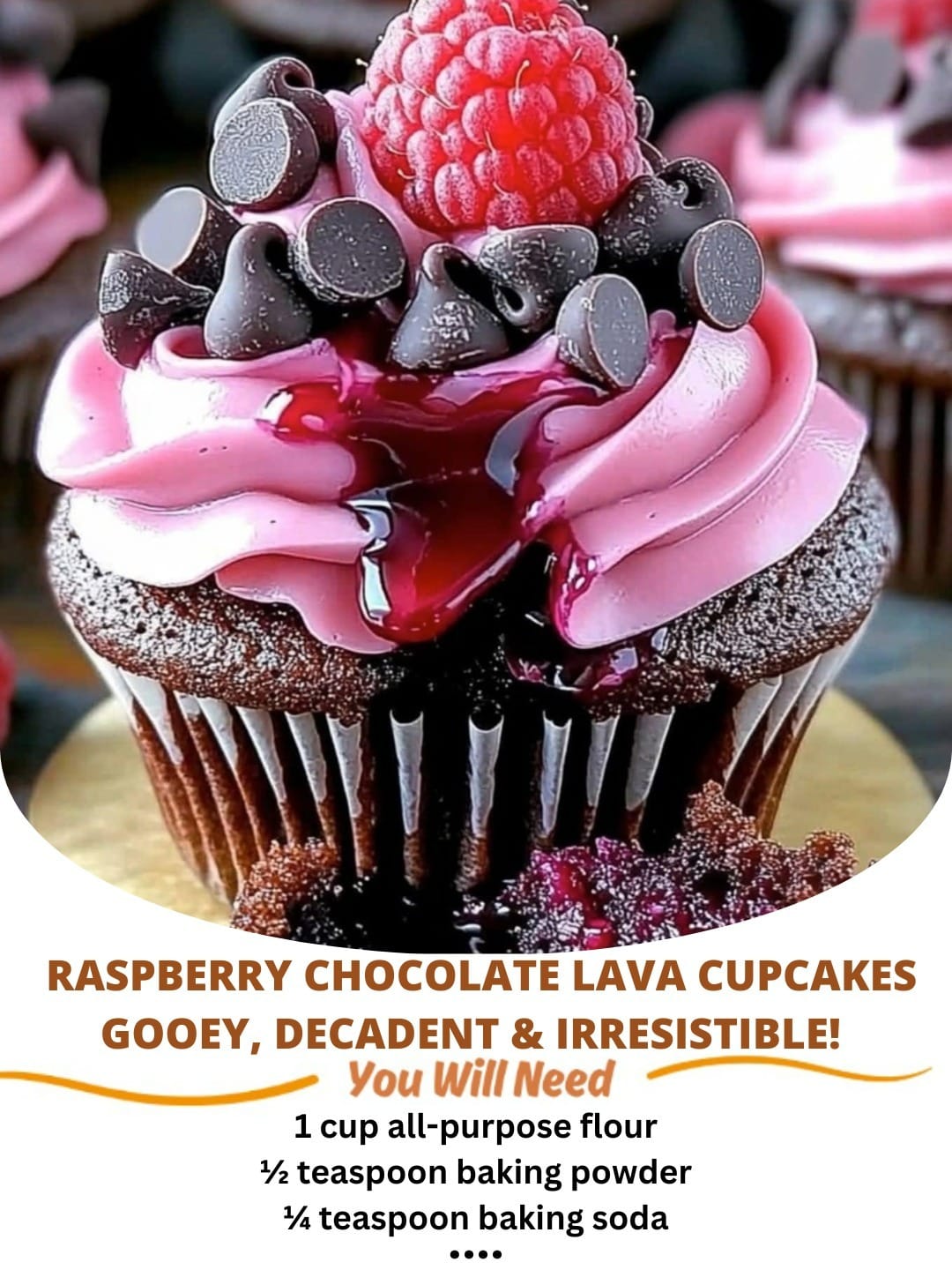 Raspberry Chocolate Lava Cupcakes Gooey, Decadent & Irresistible!