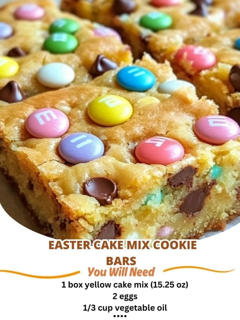 Easter Cake Mix Cookie Bars