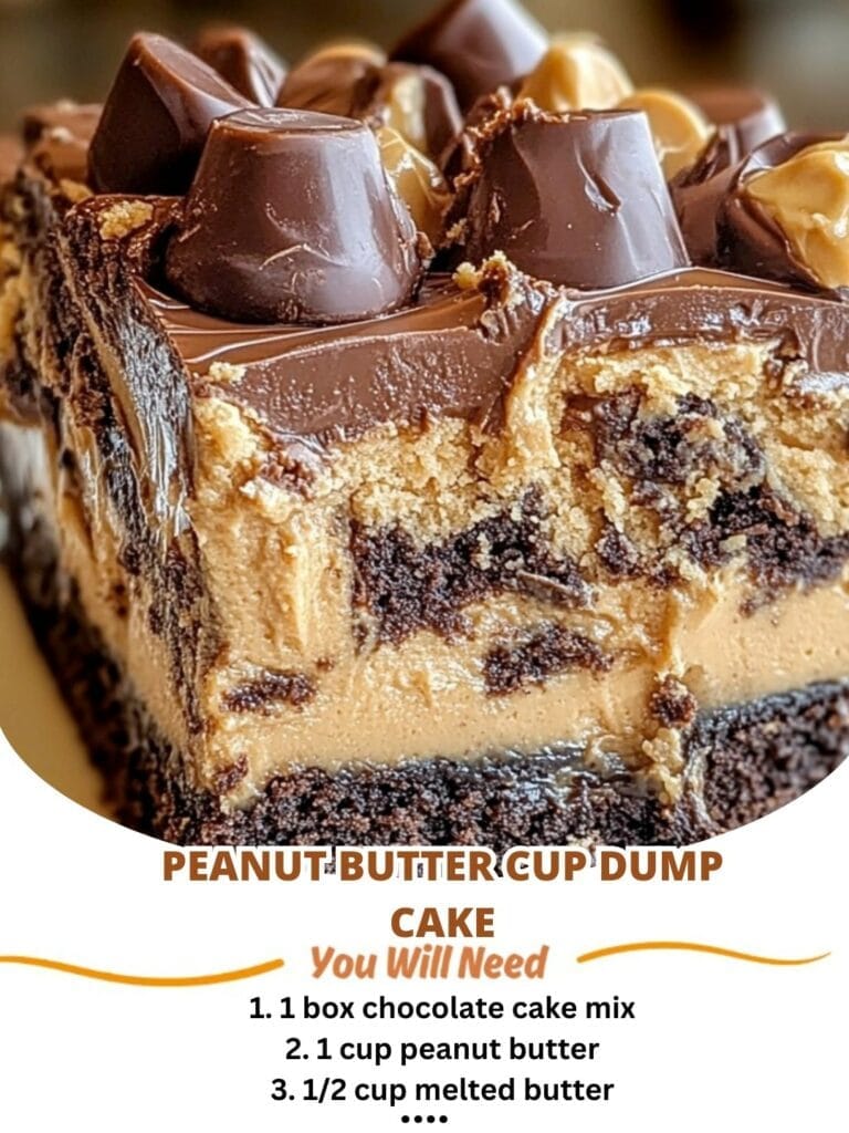 Peanut Butter Cup Dump Cake