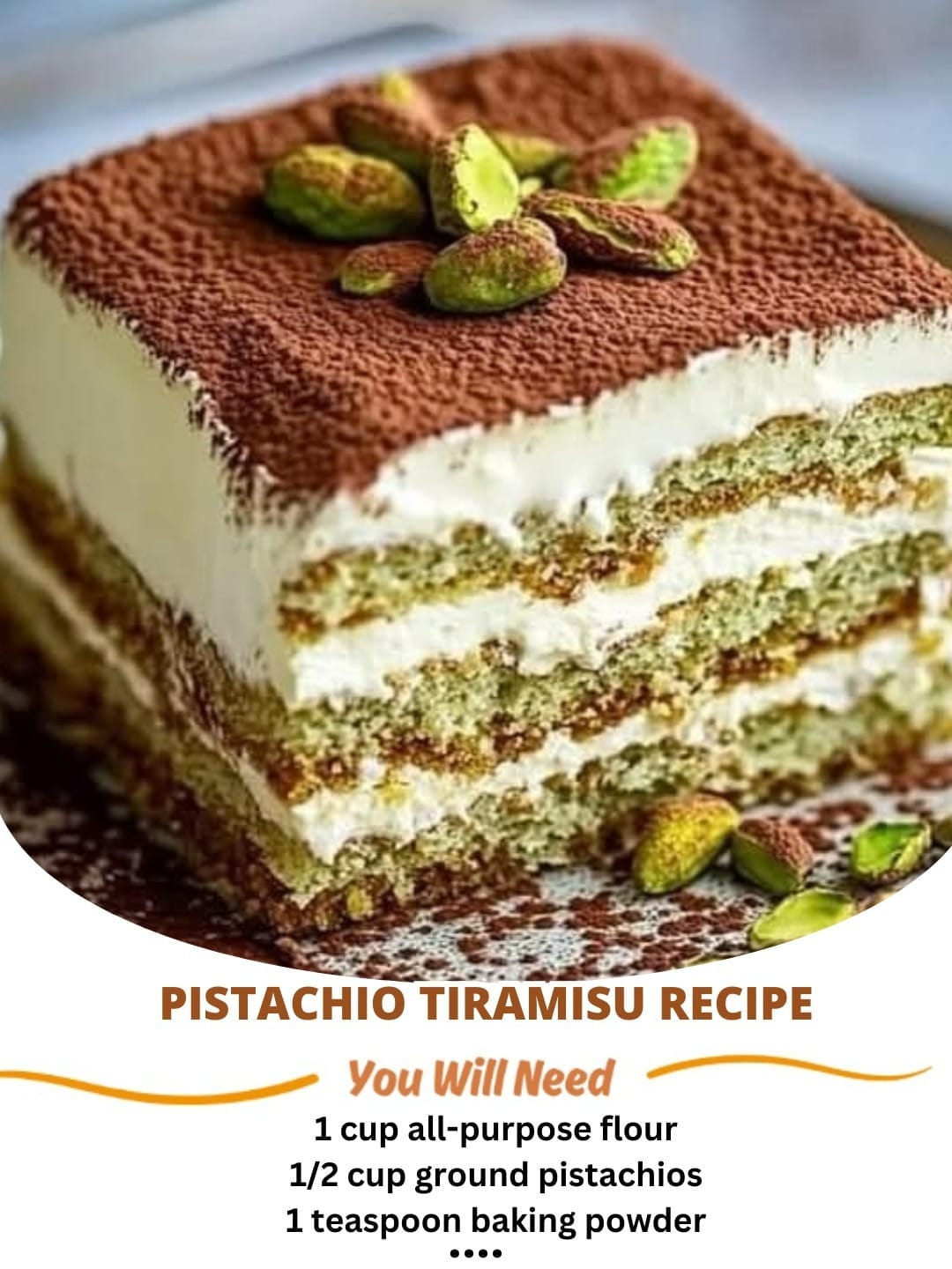 Pistachio Tiramisu