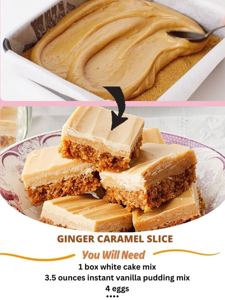 ginger caramel slice