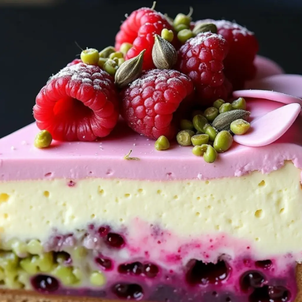 Lush Raspberry pistachio cheesecake delight1