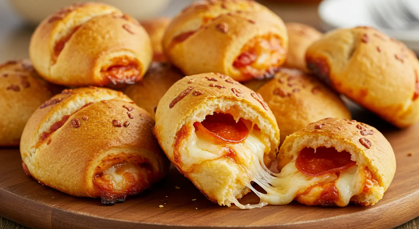 Delicious Pepperoni Pizza Bombs ready to serve